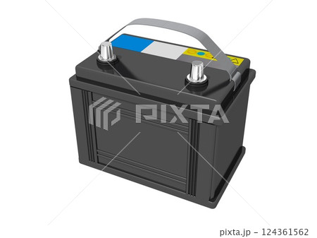 バッテリー 車用バッテリー ハイブリッド補機バッテリー カーバッテリー(3DCGイメージ) バッテリー 車用バッテリー ハイブリッド補機バッテリー カーバッテリー(3DCGイメージ) 124361562