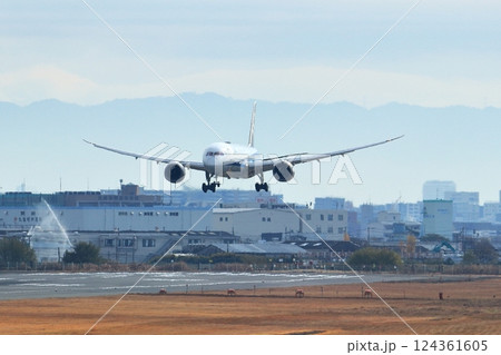 大阪国際空港　ANA　飛行機　着陸　スカイパーク 124361605