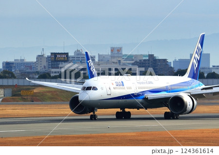 大阪国際空港 ANA 飛行機 着陸 スカイパーク 大阪国際空港 ANA 飛行機 着陸 スカイパーク 124361614
