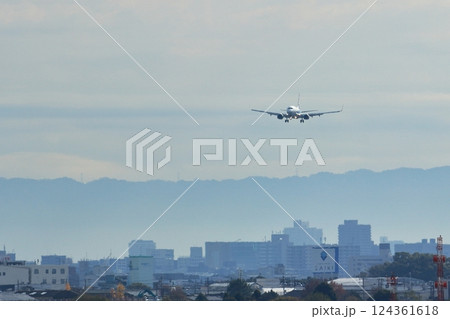 大阪国際空港 ANA 飛行機 着陸 スカイパーク 大阪国際空港 ANA 飛行機 着陸 スカイパーク 124361618