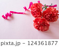 カーネーションとリボン 124361877