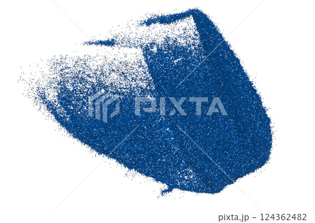 Blue glitter powder isolated on transparent background Blue glitter powder isolated on transparent background 124362482