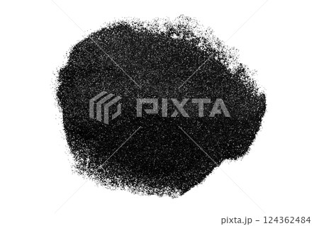 Black diamond powder isolated on transparent background. Black diamond powder isolated on transparent background. 124362484