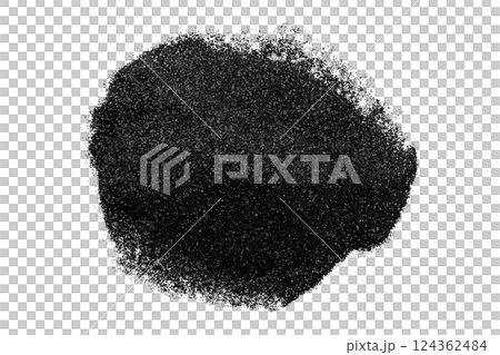 Black diamond powder isolated on transparent background. Black diamond powder isolated on transparent background. 124362484