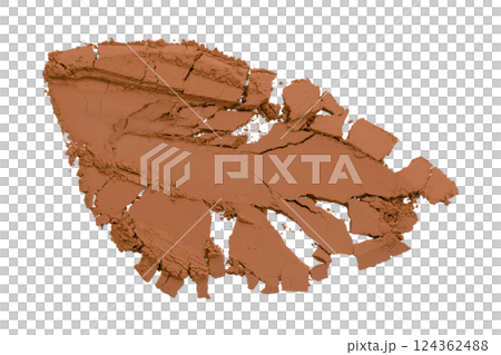 Brown powder isolated on transparent background. Brown powder isolated on transparent background. 124362488