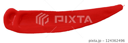 red brush isolated on transparent background 124362496