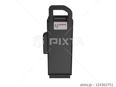 電動アシスト自転車用　リチウムイオンバッテリー(3DCGイメージ) 124362751