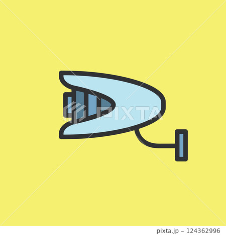 CCTV icon video surveillance made flat color style 124362996