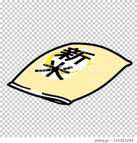 米袋插圖素材 124363284