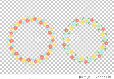 Round daisy frame 01 Round daisy frame 01 124363416