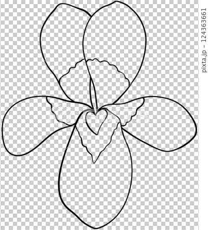 Illustration of row of edible viola flowers Illustration of row of edible viola flowers 124363661