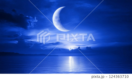 スピリチュアル空間幻想的なパープルとゴールドの宇宙星雲 スピリチュアル空間幻想的なパープルとゴールドの宇宙星雲 124363710