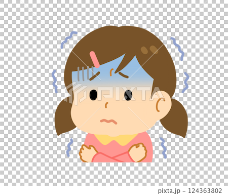 寒そうにする女の子 寒そうにする女の子 124363802