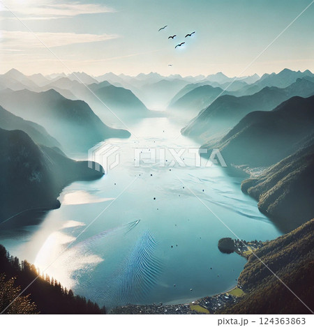 広大な湖 124363863