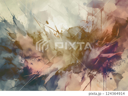 水彩画のダークでくすみカラーテクスチャ背景 水彩画のダークでくすみカラーテクスチャ背景 124364914