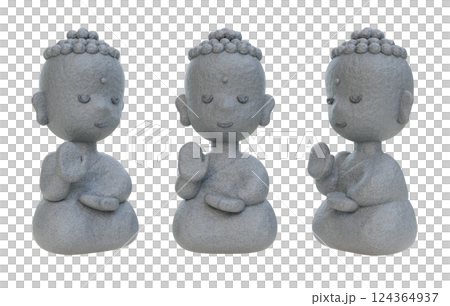 Buddha stone Statue 3D Graphic 124364937