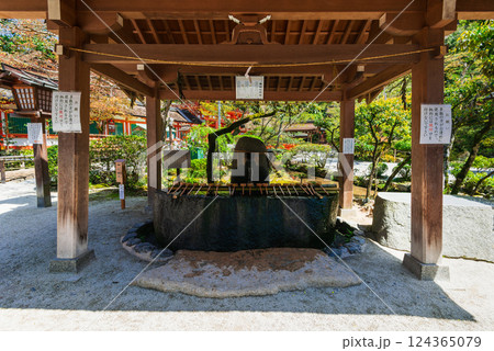 春の京都 上賀茂神社 手水舎 春の京都 上賀茂神社 手水舎 124365079