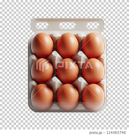 Organic brown eggs in egg tray or carton. Poultry eggs in food or breakfast carton. Organic brown eggs in egg tray or carton. Poultry eggs in food or breakfast carton. 124365740