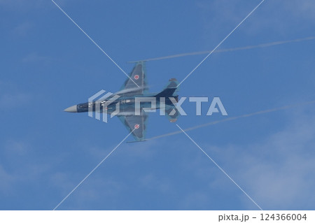 航空祭で機動飛行を行う航空自衛隊 飛行開発実験団のF-2B 124366004