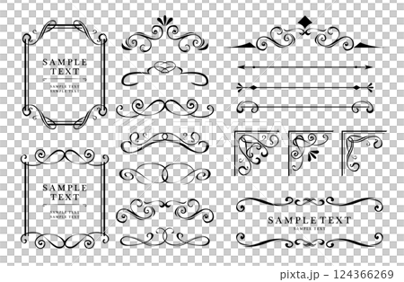 仿古復古框裝飾框 124366269