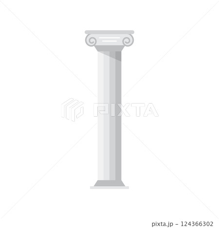 Roman pillar icon. Flat illustration 124366302
