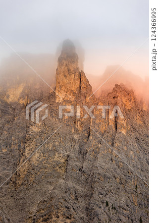 Dolomites Mountains, Gardena Pass, Italy 124366995