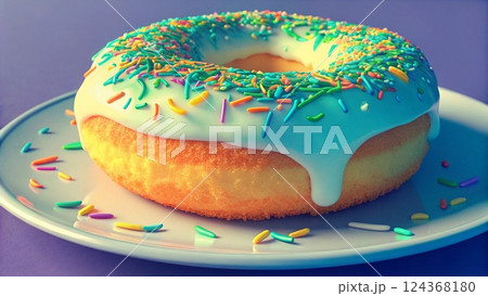 Indulgent Sugar Coated Pastry 124368180