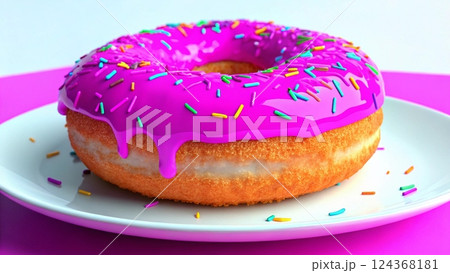 Indulgent Sugar Coated Pastry 124368181