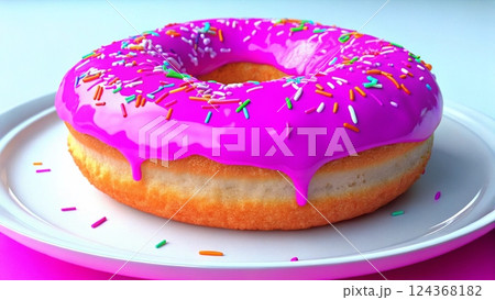 Indulgent Sugar Coated Pastry 124368182