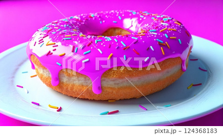 Indulgent Sugar Coated Pastry 124368183