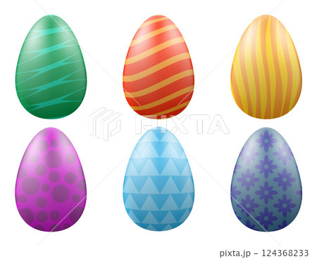 easter eggs are an attribute and decoration of the holiday vector illustration 124368233