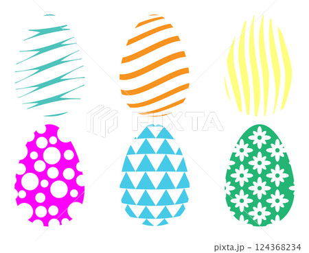 easter eggs are an attribute and decoration of the holiday vector illustration 124368234