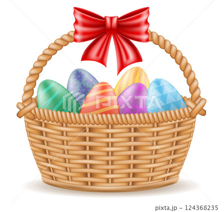 easter eggs are an attribute and decoration of the holiday vector illustration 124368235