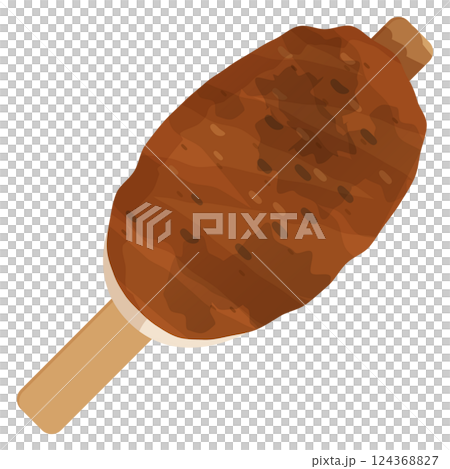 Illustration of Gohei mochi 124368827