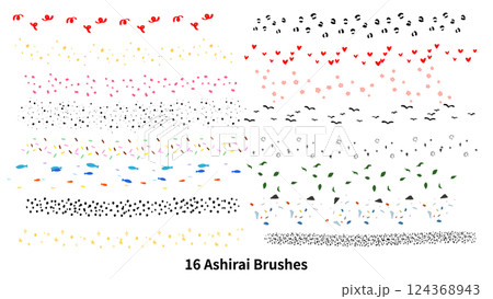 あしらいブラシ素材セット 124368943
