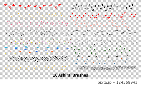 あしらいブラシ素材セット 124368943