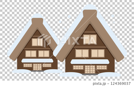 白川鄉積雪的插圖 124369037