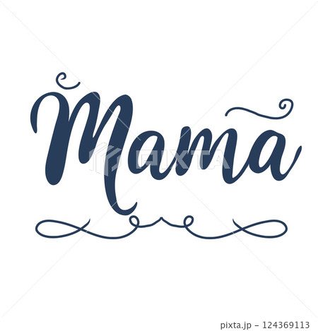 Happy Mothers Day typography design. Hand drawn vector greeting card. 124369113