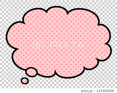 考え 吹き出し ドット 考え 吹き出し ドット 124369306