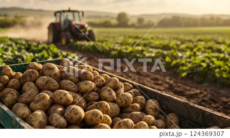 じゃがいも収穫イメージ02 124369307