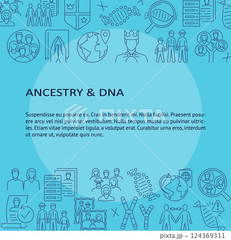 Ancestry and DNA poster template Ancestry and DNA poster template 124369311