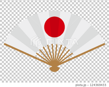 Illustration of Hinomaru fan 124369433