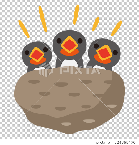 燕の巣のイラスト 燕の巣のイラスト 124369470