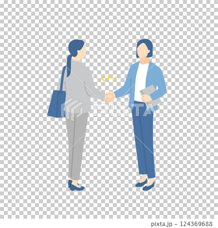 握手をするビジネスウーマン 握手をするビジネスウーマン 124369688