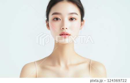 アジア人女性の美容イメージ（スキンケア・ボディケア・エステサロン） 124369722