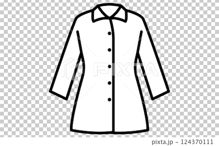 Women's travel coat, clothing simple line icon (black and white) Women's travel coat, clothing simple line icon (black and white) 124370111