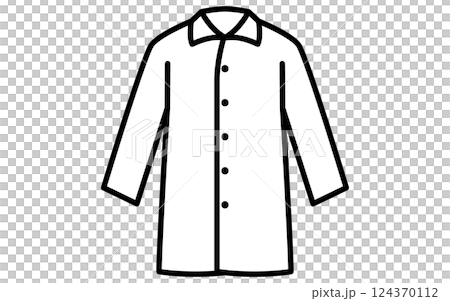 Men's travel coat, clothing simple line icon (black and white) Men's travel coat, clothing simple line icon (black and white) 124370112