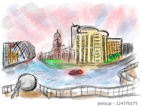 leeds abstract vector illustration 124370275