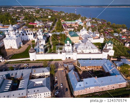 Aerial view of Rostov Kremlin Aerial view of Rostov Kremlin 124370574