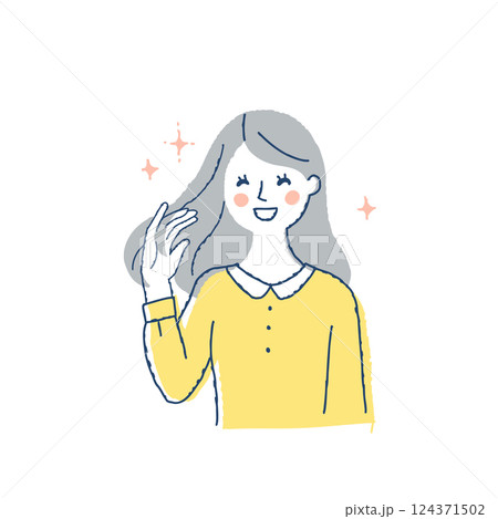 美しい髪の女性 美しい髪の女性 124371502